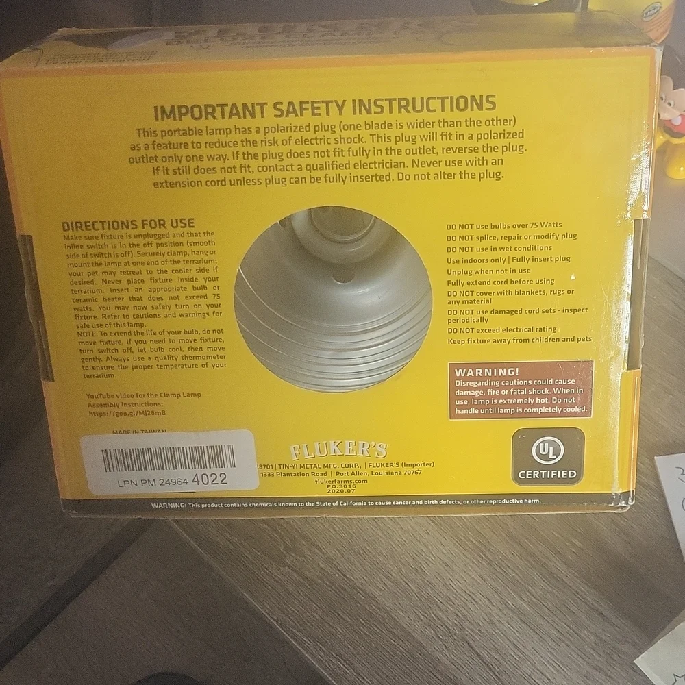Fluker's Deluxe Clamp Lamp